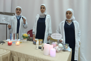 كلمة الطالبات بمعرض الأحياء والجيولوجيا والصناعة بثانوية صباح السالم بنات