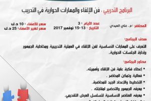 البرنامج التدريبي فن الإلقاء والمهارات الحوارية في التدريب