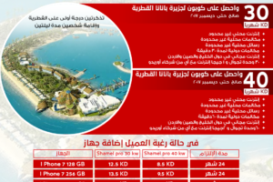 عرض خاص من شركة اوريدو لجمعية المهندسين لشهر ابريل فقط