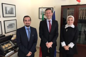 السفير الإيطالي بحث والمهندسين مشاركتهم بمؤتمر روما الدولي
