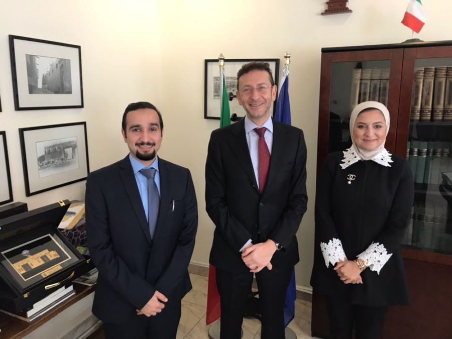 السفير الإيطالي بحث والمهندسين مشاركتهم بمؤتمر روما الدولي