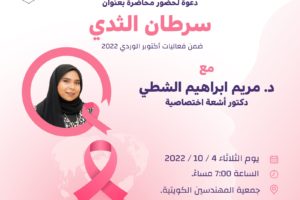 دعوة لحضور محاضرة بعنوان سرطان الثدي د. مريم ابراهيم الشطي